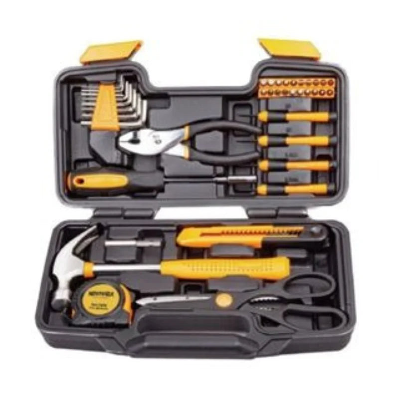 New 39 Pieces New Full Tool Set-Steel Wrenches Ppliers Hammer Screwdriver Organizer Case
