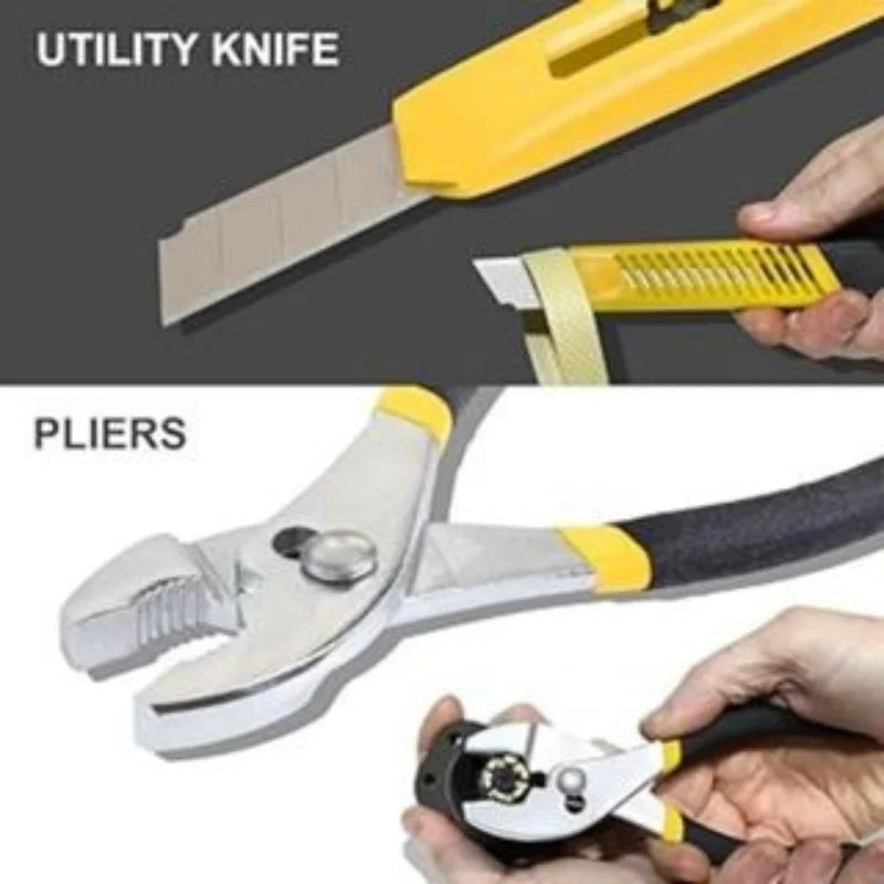 New 39 Pieces New Full Tool Set-Steel Wrenches Ppliers Hammer Screwdriver Organizer Case