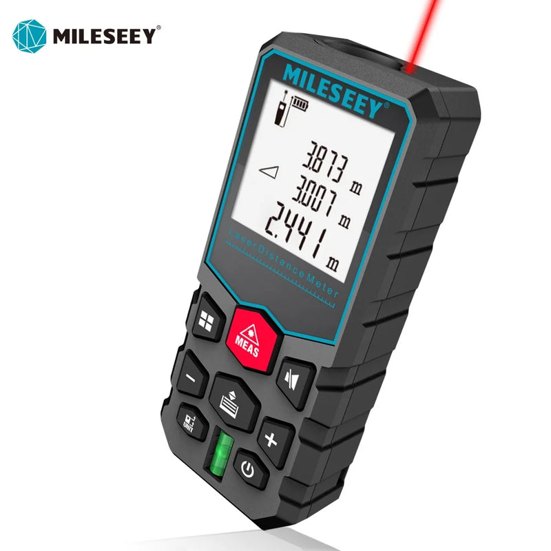 MILESEEY X6 Laser tape measure 40M 60M 80M 100M, Professional Rangefinder with angle display for DIY, Decorating, Building