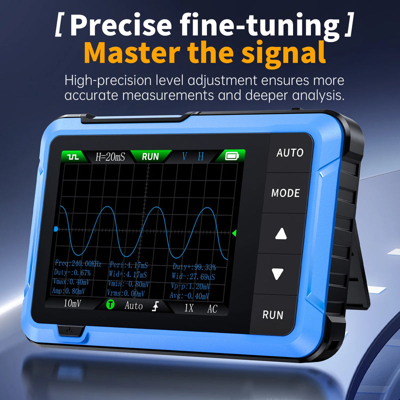 Osciloscopio Portatil FNIRSI Modelo DSO510 Digital 2 IN 1 48MS/s 10MHz