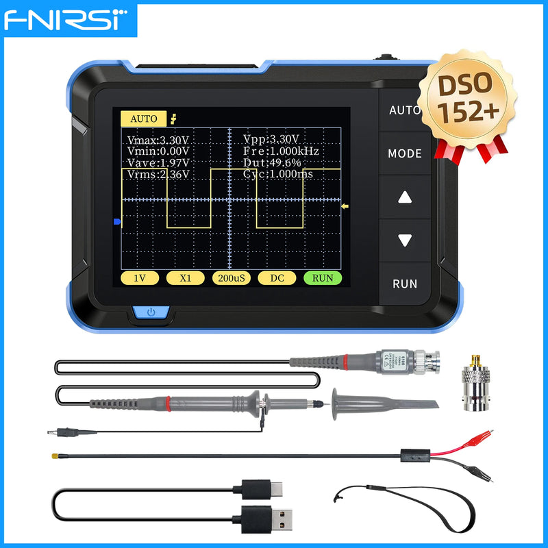 Osciloscopio Portatil FNIRSI Modelo DSO510 Digital 2 IN 1 48MS/s 10MHz