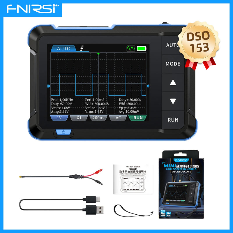 Osciloscopio Portatil FNIRSI Modelo DSO510 Digital 2 IN 1 48MS/s 10MHz