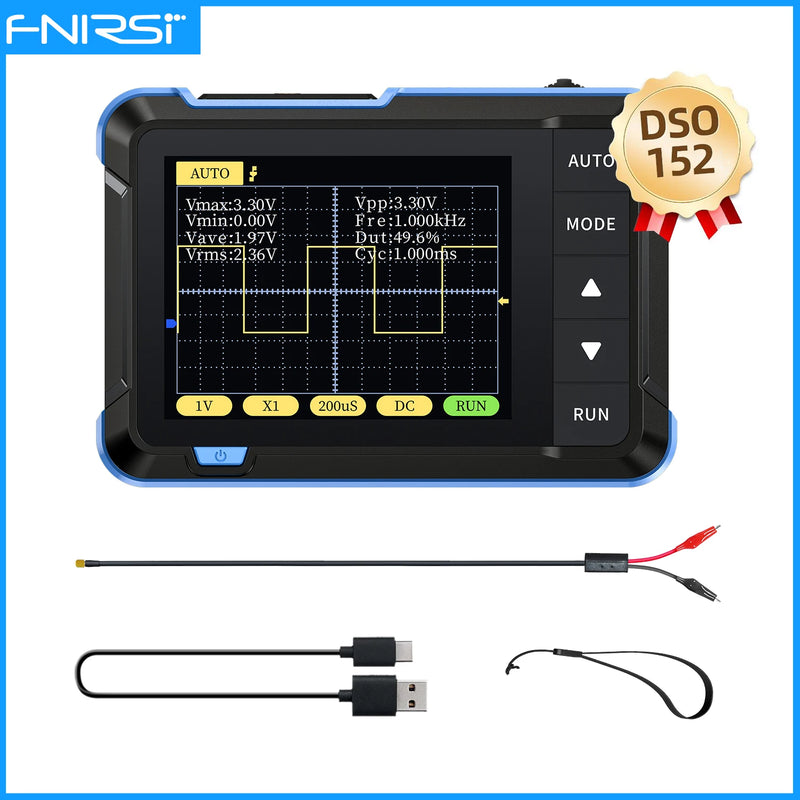 Osciloscopio Portatil FNIRSI Modelo DSO510 Digital 2 IN 1 48MS/s 10MHz