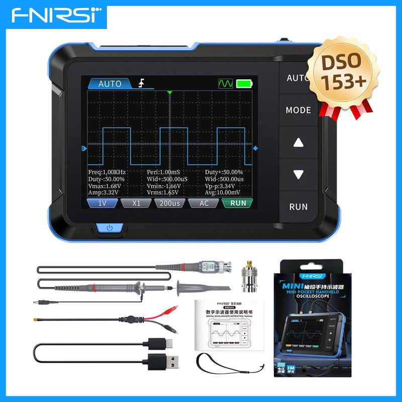 Osciloscopio Portatil FNIRSI Modelo DSO510 Digital 2 IN 1 48MS/s 10MHz